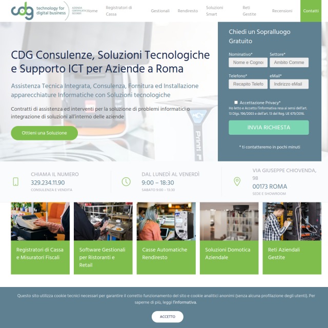 Screenshot sito web CDG Consulenze