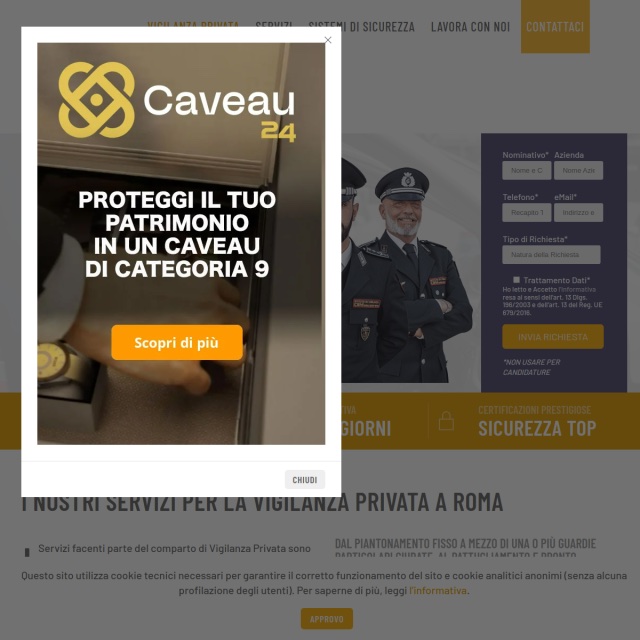 Screenshot sito web CSM GLobal Security Service S.r.l.