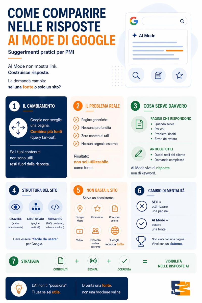Come comparire nelle risposte AI Mode di Google